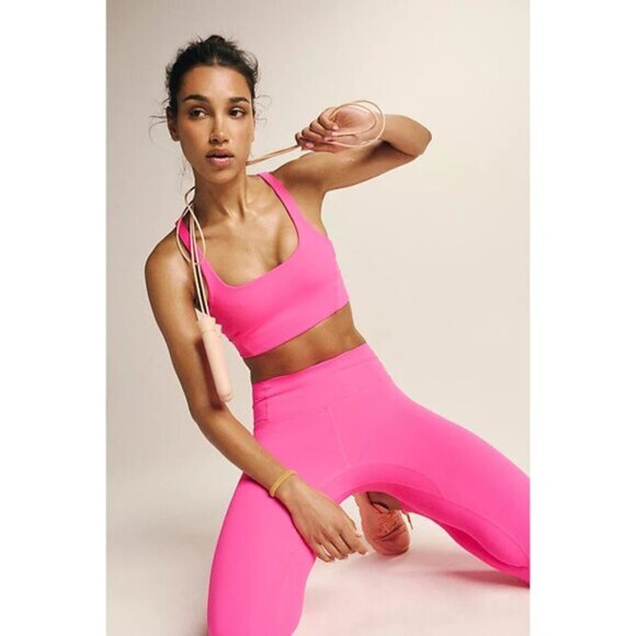 FREE PEOPLE Never Better Square Neck Bra in Hot Pink Size Small - Picture 13 of 14